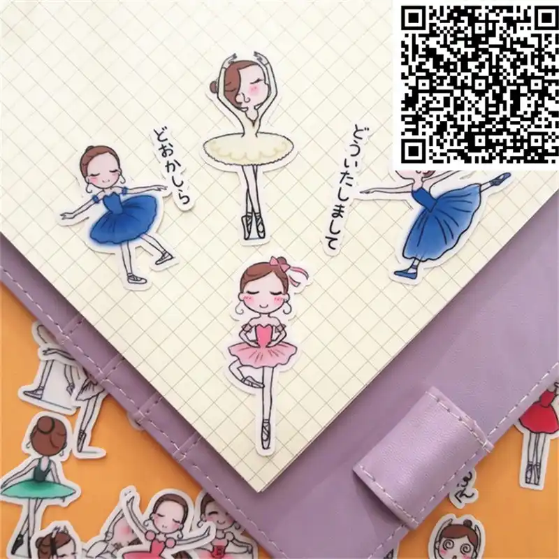 30pcs//pack Diary Decoration Stickers Chic Girl Dancing Ballet Sticker Self-adhesive Scrapbooking Paper Lable Sticker Stationery