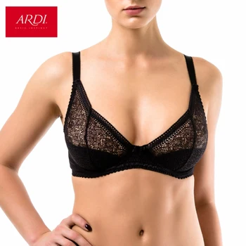 

Bra Soft Cup New Collection Bra Black Underwear Cotton Lace Ardi R2709-16