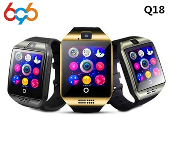 

696 NEW Smart Watch Q18 Clock Sync Notifier Support GSM Sim Card Bluetooth Connectivity Android Phone Smartwatch Sport pedometer