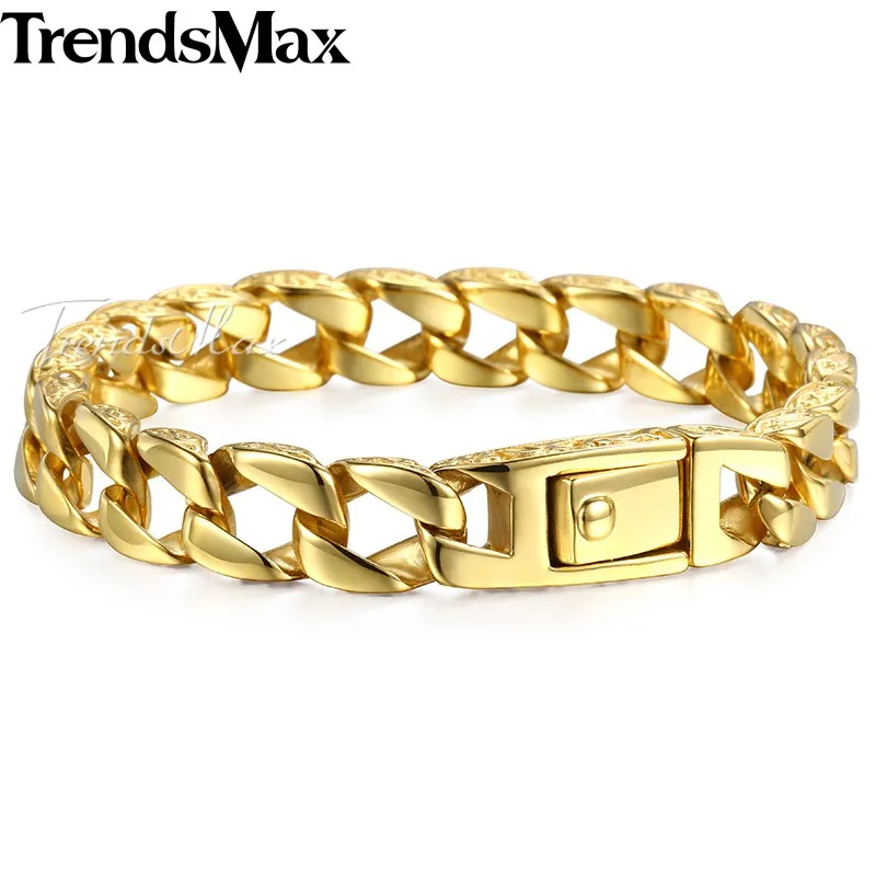 Trendsmax, модный,, золотой, нержавеющая сталь, очаровательный браслет для мужчин, Ретро стиль, тотем, мужские браслеты,, крутые, мужские ювелирные изделия, нарукавник HB324