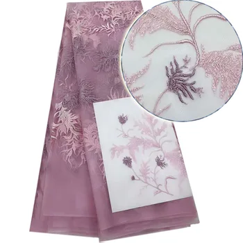 

High Quality Lace Fabric Lovely pink Latest African Sequin Lace Fabric For Party Lovely pink Sequin Fabric A907-2
