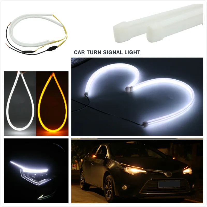 

For Opel Astra H G J Corsa D C B Insignia Zafira B Vectra C B Mokka Flowing LED Flexible DRL Headlight Turn Signal Light Lamp