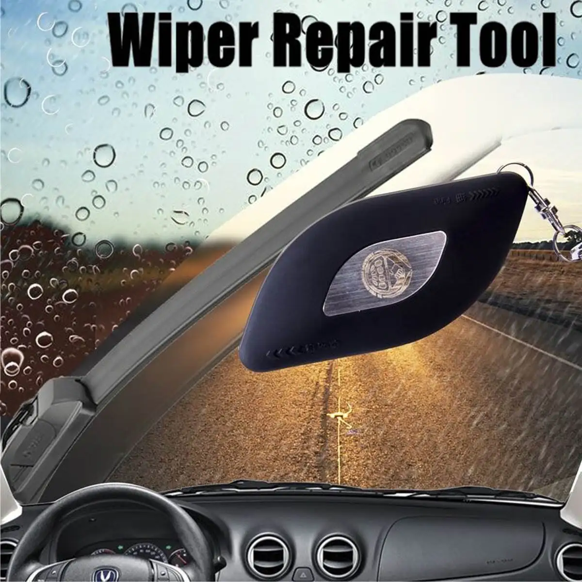 

Black 1PC Car Auto Windscreen Windshield Wiper Repair Tool Blade Windscreen Wiper Restorer Universal
