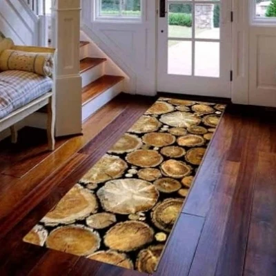 Else коричневые деревья Деревянные сумки цветочный 3d принт нескользящие микрофибры Моющиеся длинные бегуны Коврики для прихожей