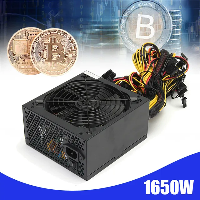 Новый золотой Мощность 1650 Вт btc Питание для 6gpu Eth Rig Эфириума монет Miner добыча посвященный 90 эффективность для шахтера добыча