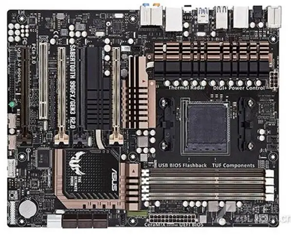 Socket AM3+ для ASUS Sabertooth 990FX/GEN3.0 R2.0 используется настольный компьютер для AMD 990FX материнская плата DDR3 USB3.0 SATA3