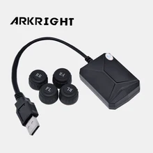 ARKRIGHT умная USB автомобильная TPMS система контроля давления в шинах авто для Android Автомобильная Радио охранная сигнализация s