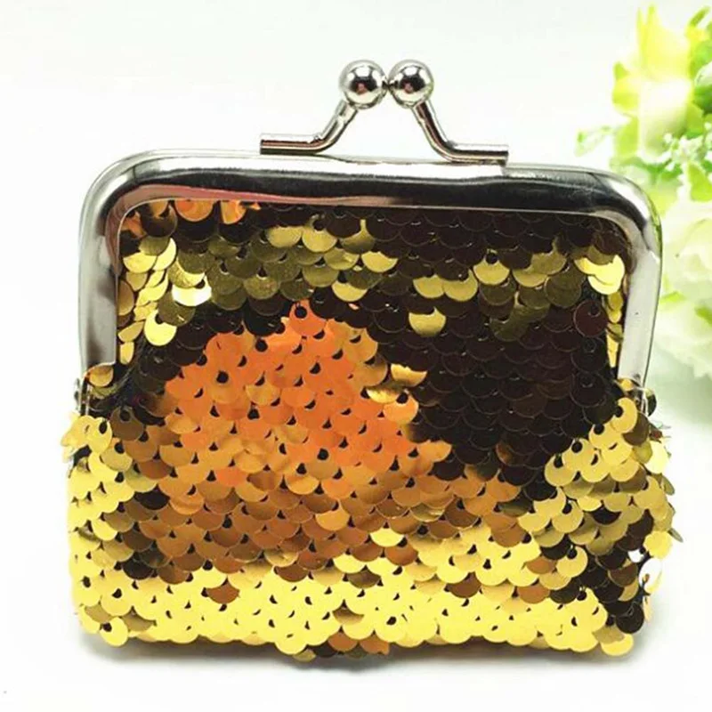 Fashion Small Sequin Coin Purse Womens Bag Small Sequin Wallet Card