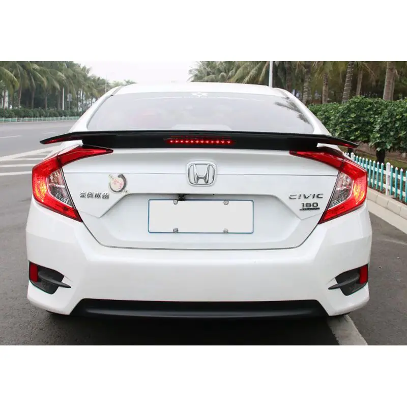 Для Honda Civic 2016 2017 2018 Задний спойлер крыла багажник Спойлеры крыльев краски ABS 3M