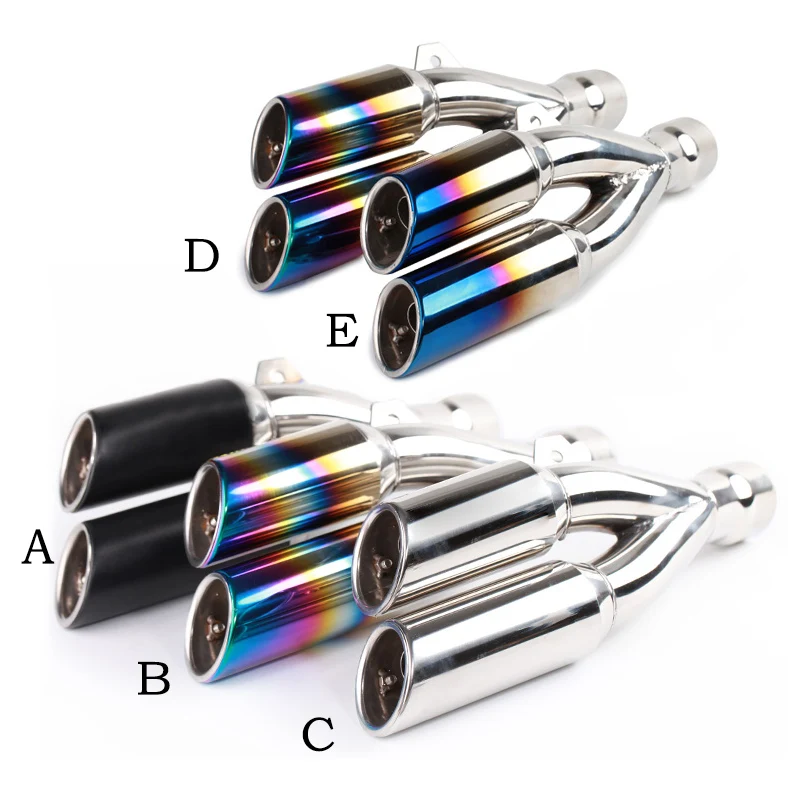 

Motorcycle muffler exhaust pipe akrapovic escapamento de moto modified with db killer double hole for cb400 cbr650f er6n nc750x