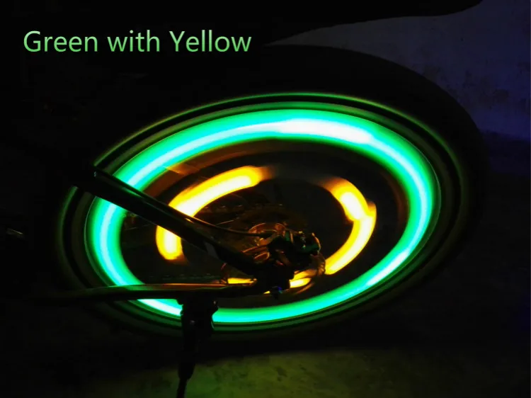 With Battery Bicycle Spokes Light Mountain Bike Led Light Safety Bike Wheel Lights Three Mode Bicycle Lights Cycling Accessories3577 (36)