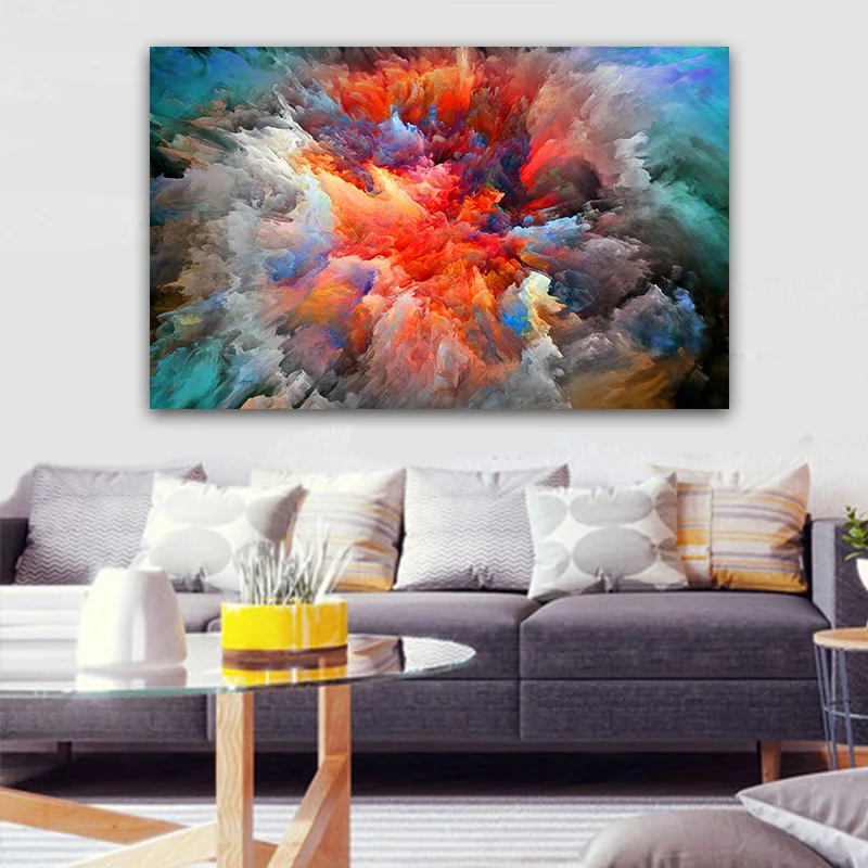 wanhoop Overtuiging lening Goodecor Groot Formaat Canvas Print Schilderij Abstract Wall Art Moderne  Muur Schilderen Cloud Voor Woonkamer Home Decor Posters|Schilderij &  Schoonschrift| - AliExpress