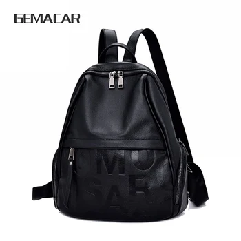 

Elegant Wild Leather Woman Bag Fashion Soft Backpack Classic Design Casual Shopping Quality Girl Knapsack
