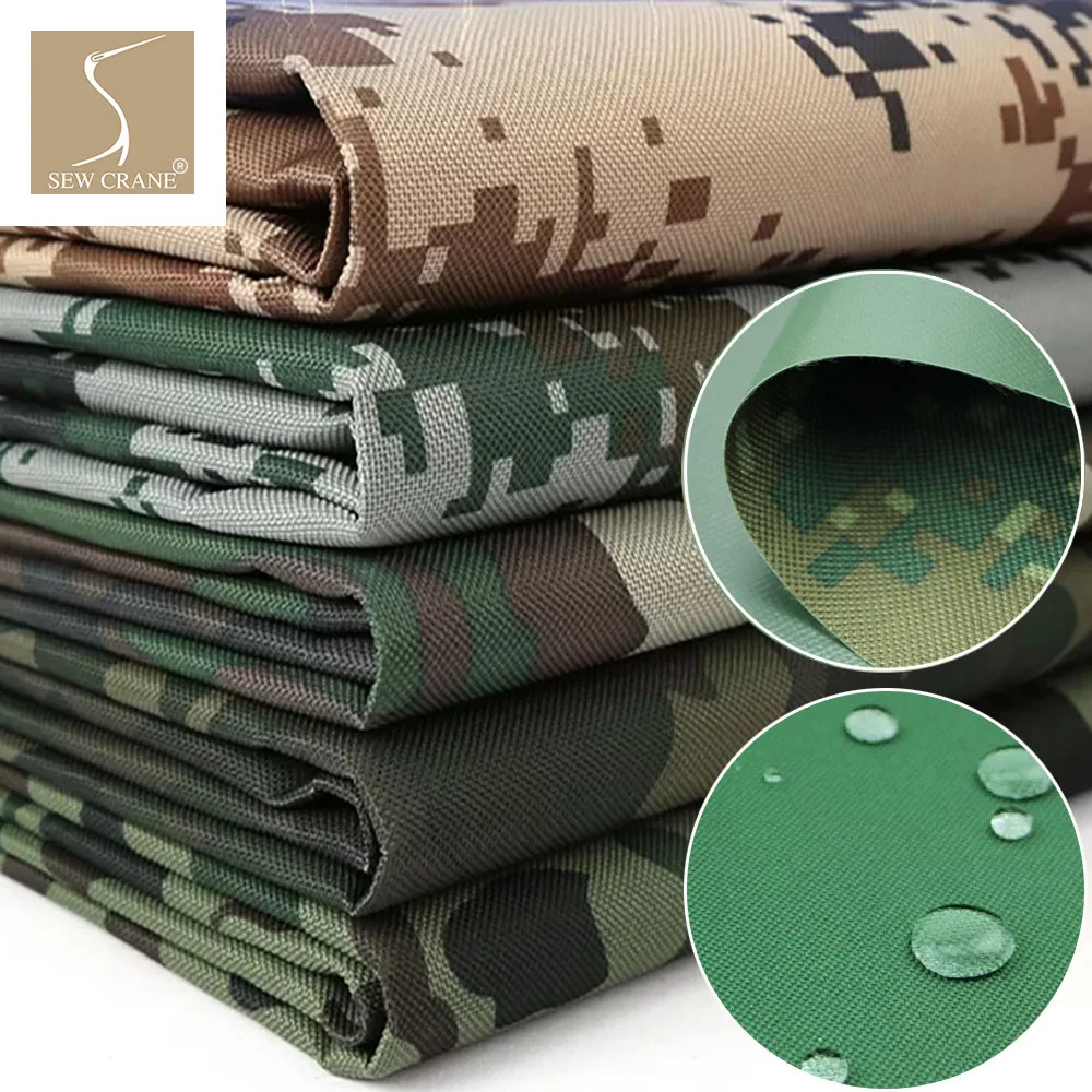 150cm Wide 600 Denier Waterproof Outdoor Military Camo Fabric Moss