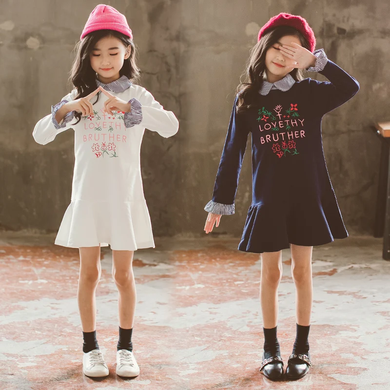 

Dress girl Children's wear girls dress embroidered princess dress