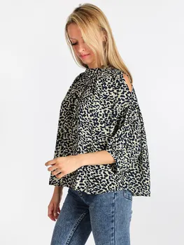 

SOLADA Vest leopard with sleeves 3/4