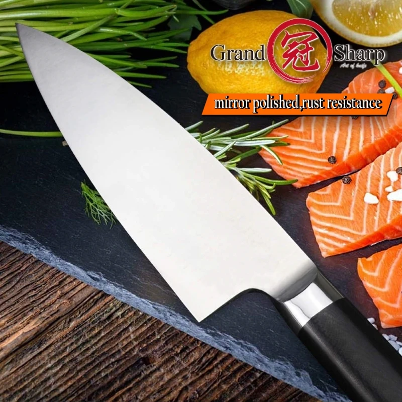  Deba Fish Knife Professional Carving Kitchen Knives Stainless Steel Razor Sharp Blade Chef Cooking  - 32951566596