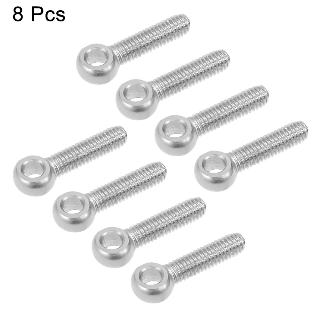 

UXCELL 8Pcs Bolts M6x25mm 304 Stainless Steel Machinery Shoulder Lifting Eye Bolt Metric Thread An Ideal Lifting Equipment Bolt