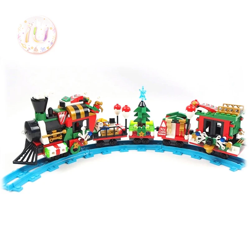 Legoings BELA 11094 тема серия Рождественский поезд строительные блоки набор подарки на