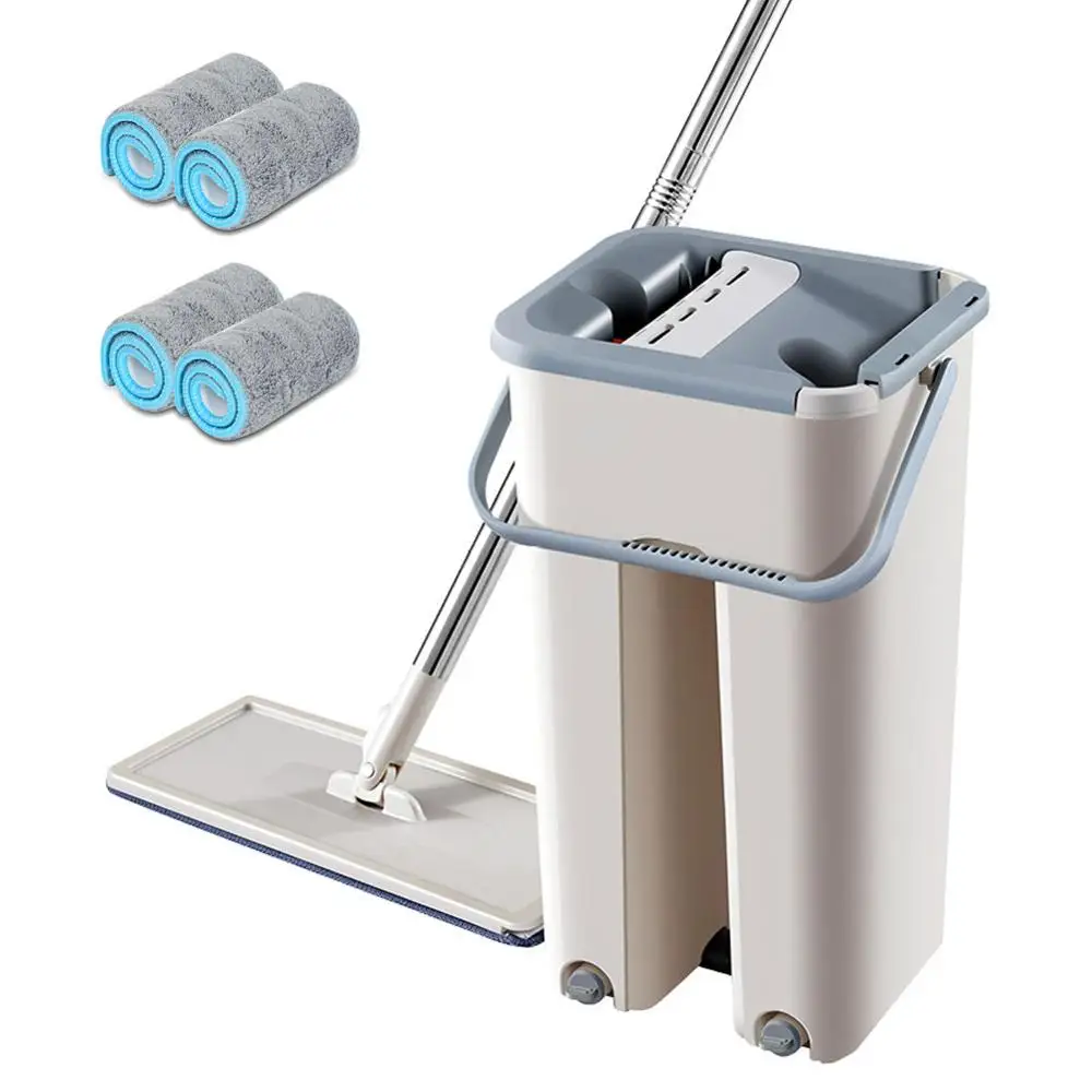 TG-Motors Automatic Spin Mop Avoid Hand Washing Ultrafine Fiber Cleaning Cloth Home Kitchen Wooden Floor Lazy Fellow Mop