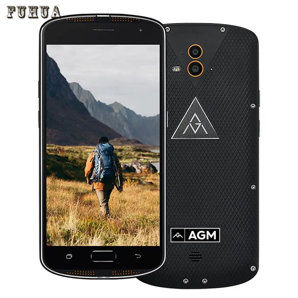 Оригинал AGM x1 Восьмиядерный IP68 Водонепроницаемый otg 4 ГБ + 64 13MP двойным задним