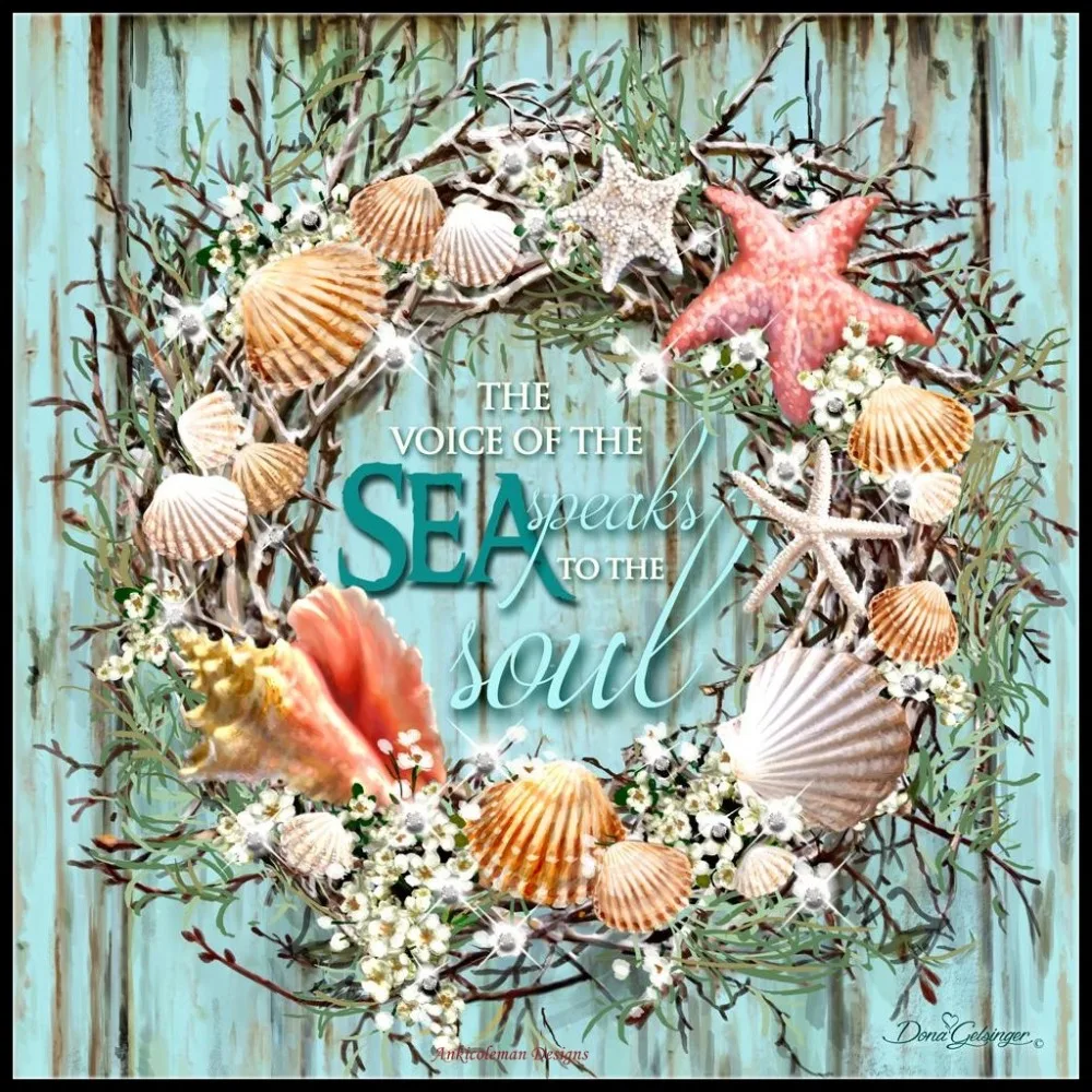 Buy Coastal Wreath Counted Cross Stitch Kits DIY