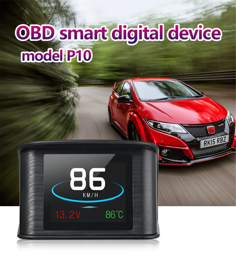 P10/T600 OBD OBD2 HUD Автомобильный бортовой компьютер Автомобильный цифровой gps компьютер для вождения дисплей спидометр датчик напряжения HUD