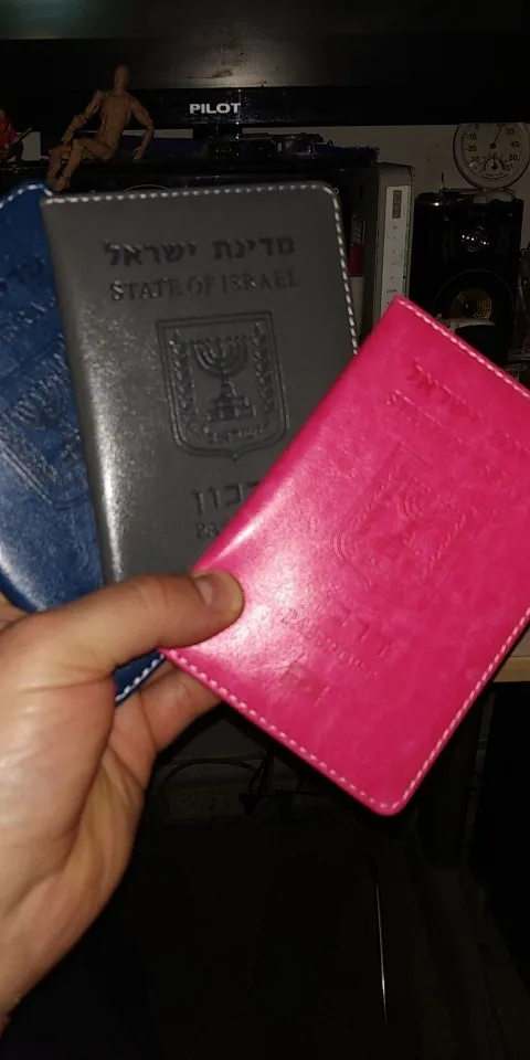 Pu Leather Israel Passport Holder Israeli Identification Cover Israelis Passport Case Travel Wallet for Israel Men Womens photo review