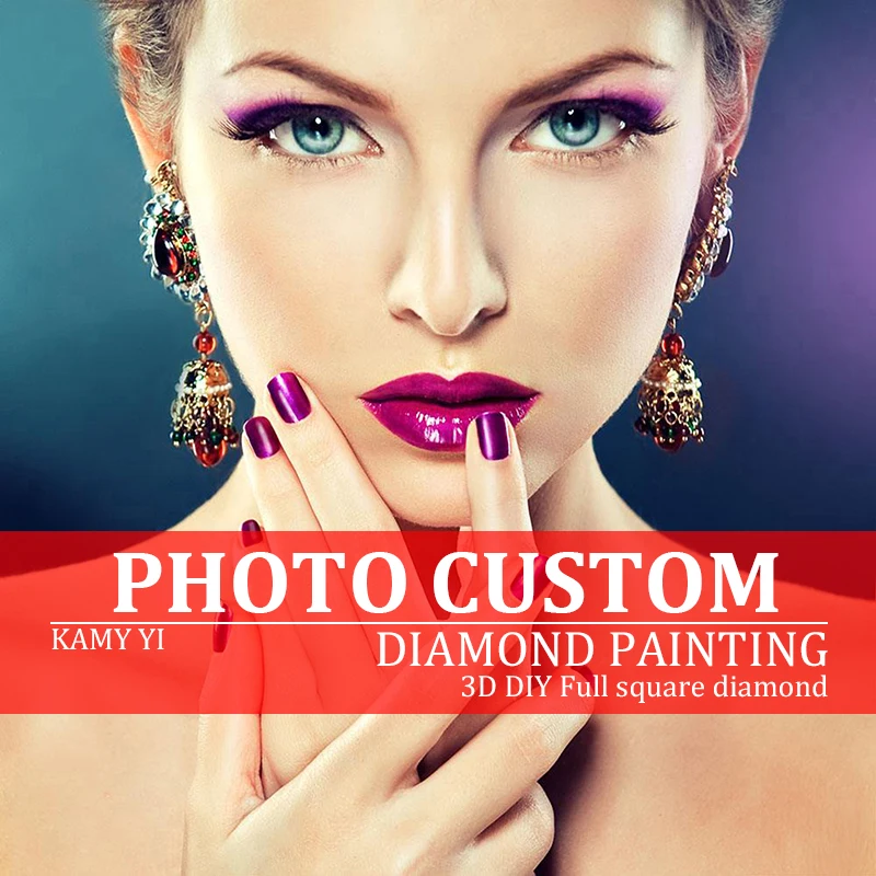 

5d DIY Diamond Painting Cross Stitch Photo custom full square Diamond Embroidery Private custom picture 3d Diamond Mosaic Beauty