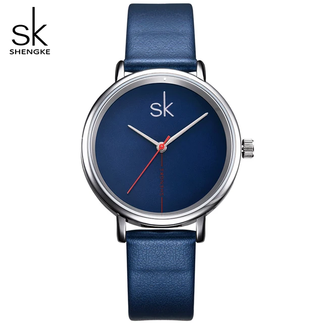 SK Brand Women Fashion Watches Blue Leather Watchband Ladies Quartz Wristwatches SK Brand Women Fashion Watches Blue Leather Watchband Ladies Quartz Wristwatches