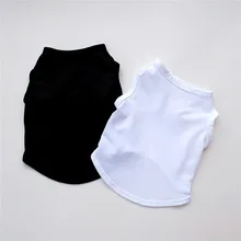 Черно-белая футболка из чистого хлопка с изображением щенка, органический хлопок, пустые футболки, одежда для собак, чихуахуа, одежда, одежда