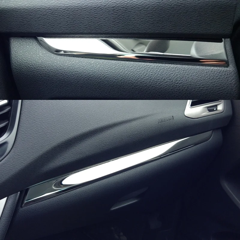 

2pcs stainless steel front dashboard fuse box glove box lid decorative cover trims in Signature style for Lada Vesta SW Cross
