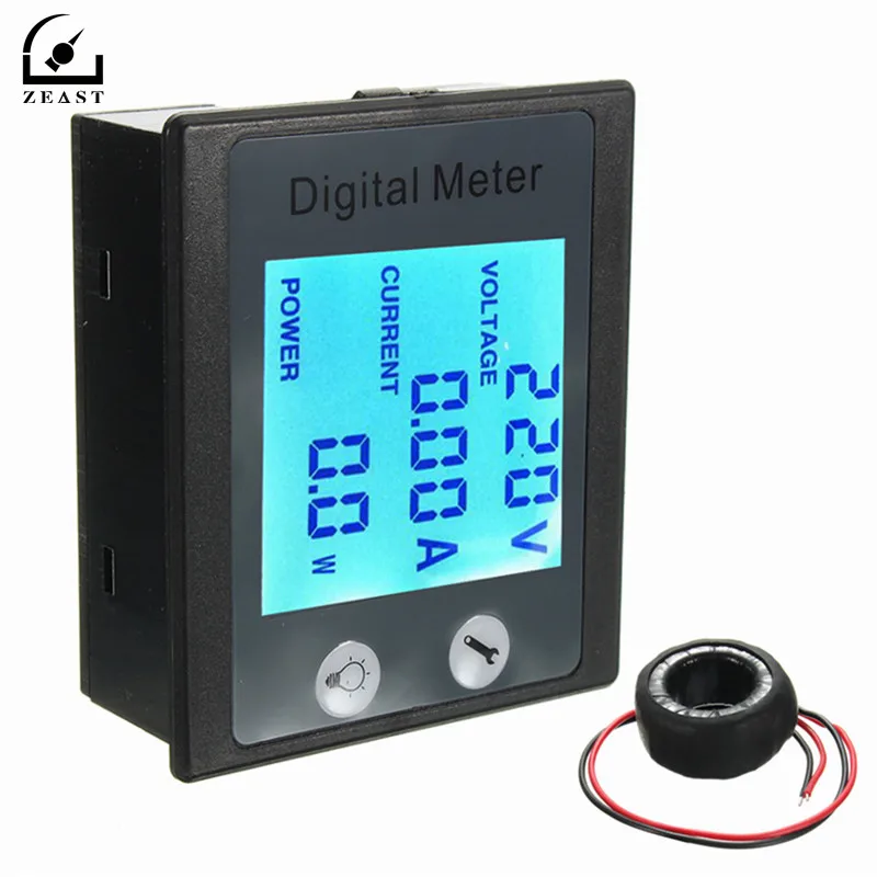 

AC 80-260V 100A Digital Voltmeter Voltage Power Energy Meter Ammeter Transformer LCD STN Whole Viewing Angle