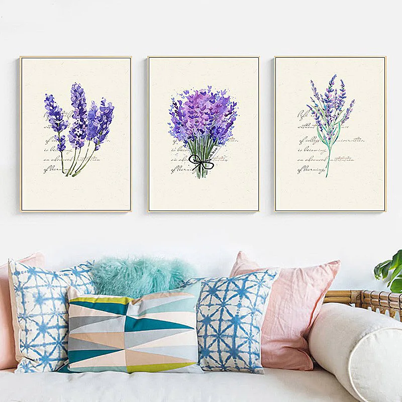SD LINLEEHON Minimalist Canvas Painting Flower Poster Botanical Prints Wall Art Framed Nursery Decor Unframed | Дом и сад