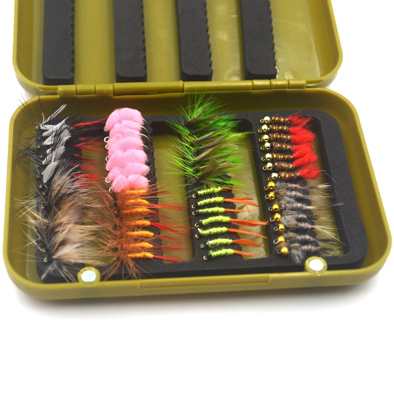 MNFT Fly Fishing Flies gold Trout Flies fly fishing insects Mixed Artificial Bait Variety of Fake Lure 5640Pcs Set Box (7)