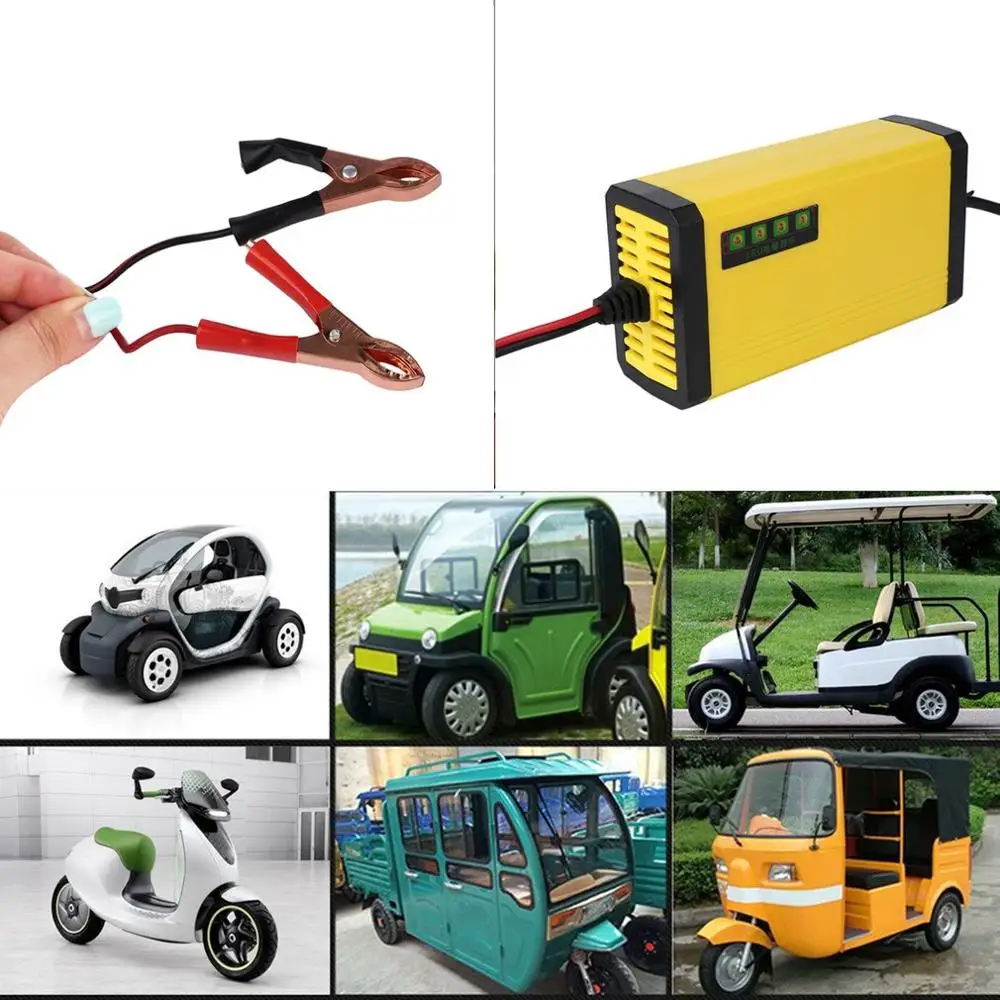 

Portable Mini 12V 2A Car Battery Charger Adapter Power Supply Motorcycle Auto Smart Battery Charger LED Display