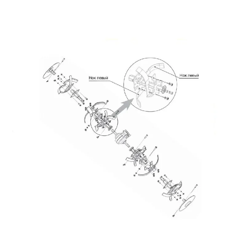 Культиватор бензиновый CARVER MCL-650 с комплектом запасных частей