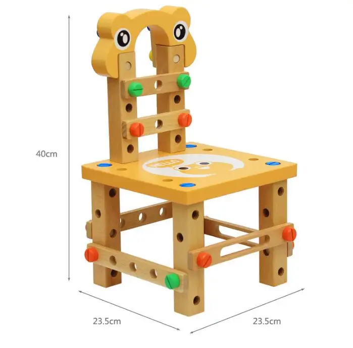 Montessori for kid Children's educational toys Chair designer set of tools wooden toys gifts for Girls Boys shipping from Russia Montessori for kid Children's educational toys Chair designer set of tools wooden toys gifts for Girls Boys shipping from Russia