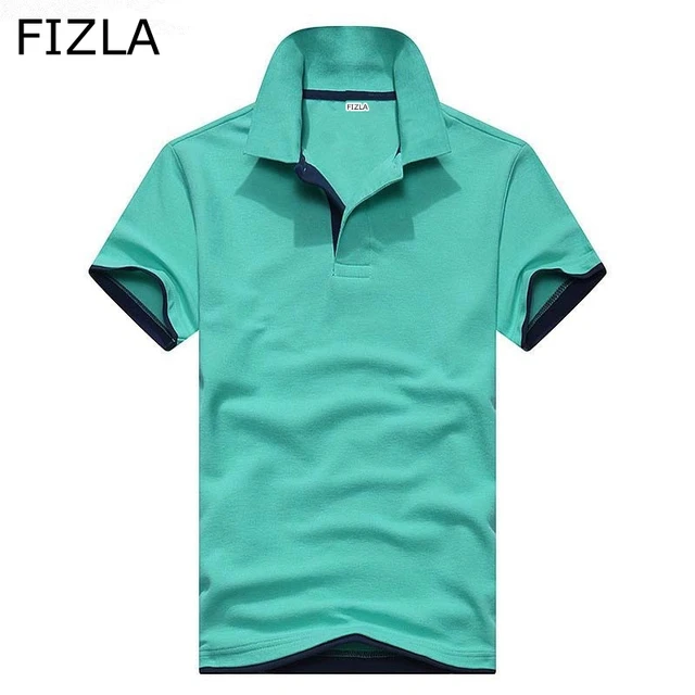 FIZLA Newest Brand Clothing men Polo Shirt High Quality Fashion Casual Style Polo Shirt Solid color Cotton Slim Fit polo shirts