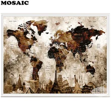 Мозаика 5D "сделай сам", алмазная вышивка, алмаз, wolrd карта полный со стразами под заказ; обувь для невесты и алмазов картина крестом домашний декор B123