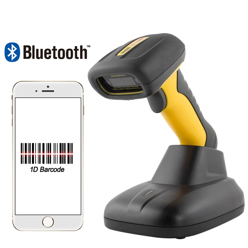 

Portable Bluetooth Barcode Scanner Waterproof IP67 Easy Charging 1D CCD Bar Code Scanner for POS System HW-1205BT