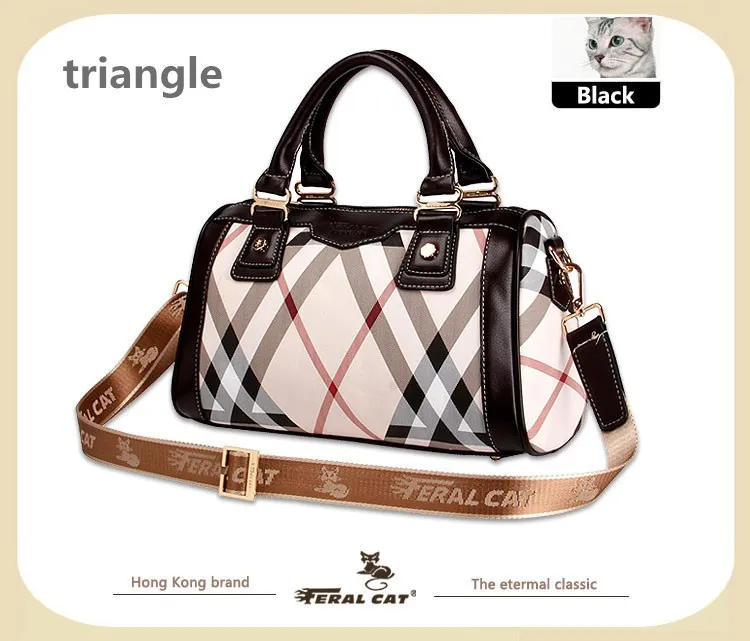FERAL CAT 2017 Women Luxury Elegant Fashion Handbag Shoulder Bags Ladies Leather Handbags Female Messenger Bag77