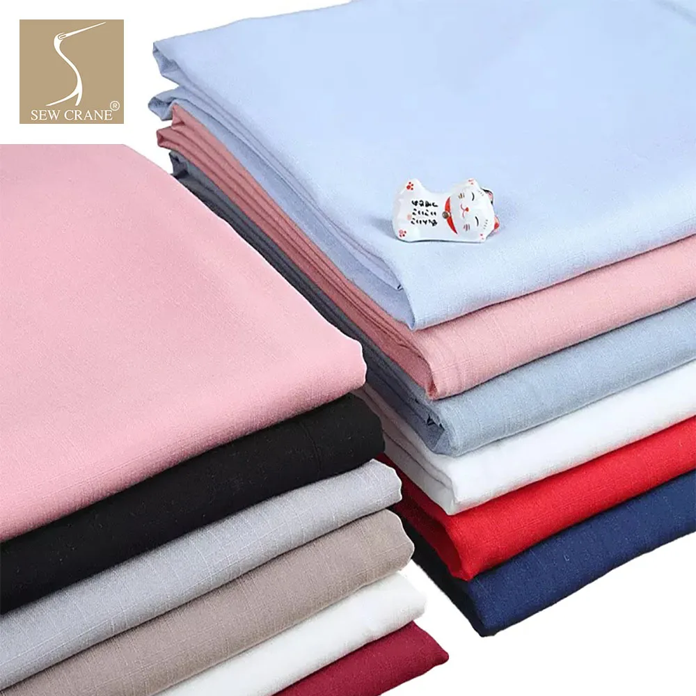 155 Wide Solid Pure Bamboo Joint Cotton Linen Summer Soft Thin Fabric in Fabric from Home