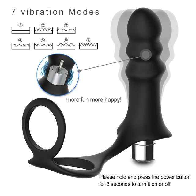 Anal vibrador con pene anillo bola de la bola anillo para Triple estimulación hombre masajeador de próstata 1c1d8c Anal vibrador con pene anillo bola de la bola anillo para Triple estimulación hombre masajeador de próstata 1c1d8c