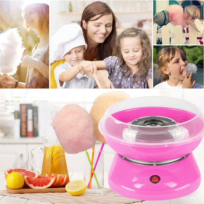 Мини электрический DIY Candy Floss крученый прибор для изготовления Сахара Машина домашний сладкий сахар хлопок Candy Maker для детей семейный подарок EU Plug