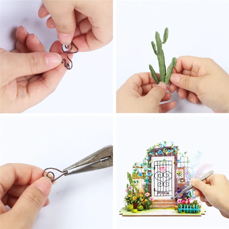 Robotime DG M02 DIY Кукольный дом Миниатюрный с мебели деревянный кукольный домик