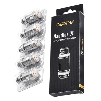 

Aspire Nautilus X 1.5 ohm 14-20W Replacement Coil 5 Pieces for Nautilus X Atomizer Tank