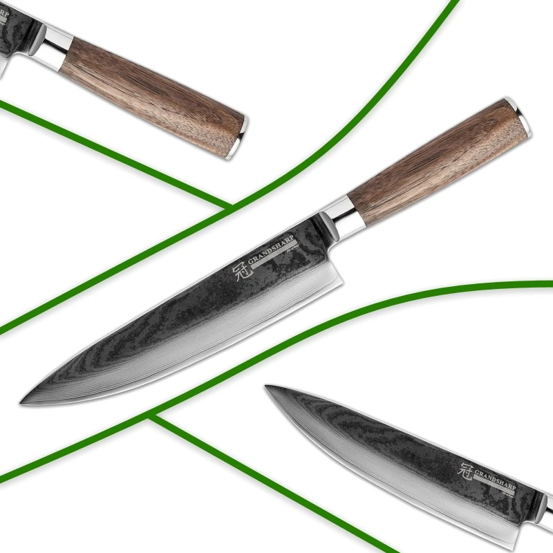 GRANDSHARP 67 слоев японский кухонный нож 7 5 дюймов VG 10 лезвие дамасский рукоятка из