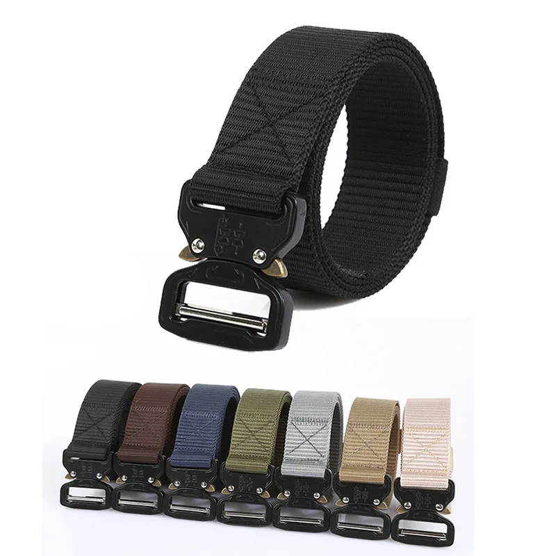 

Mens Multi-function Nylon Tactical Belt SWAT Automatic Metal Buckle Waist Belts Military Hunting Accessories Inner Belt Cinturon