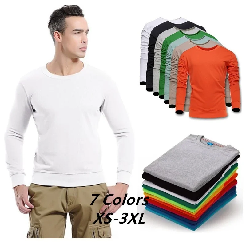 

Spring and Autumn and Winter Color Sweater Size Male Couple Jacket Cotton Long Sleeve Pullover XS-3XL